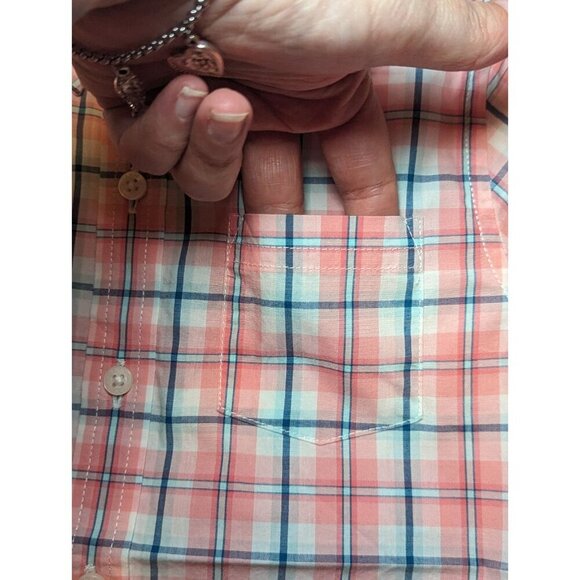 Janie And Jack Boys Size 4 Light Colored Button Down Plaid Shirt Long Sleeve - Picture 3 of 13